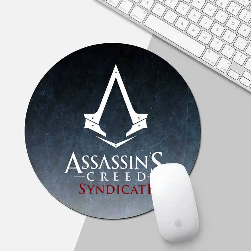 

Assassin's Creed Crest DIY Design Pattern Game mousepad Game Office Work Round Mouse Mat pad XL Non-slip Laptop Cushion mousepad