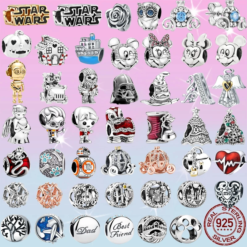 

925 Sterling Silver classic Cartoon pumpkin Charm Bead Pendant Fit Original Pandora Charms Bracelet Fine Jewelry Necklace Beads