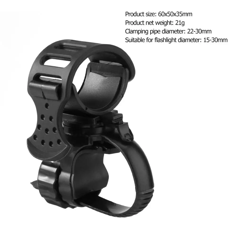 

Adjustable Flashlight Holder, Mount Bicycle Mounting Bracket Flashlight Holder Torch Clip 360 Rotation