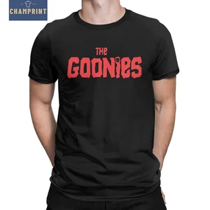 Men's The Goonies T Shirts Movie Never Say Die 100% Cotton Tops Crazy Short Sleeve Crewneck Tees Gift T-Shirt