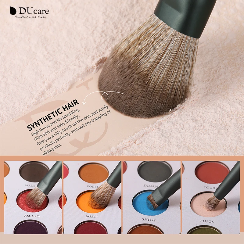 DUcare 14pcs Makeup Brushes Set Kabuki Foundation Blending Brush Face Powder Blush with 3Pcs Spong & Cosmetic Bag | Красота и