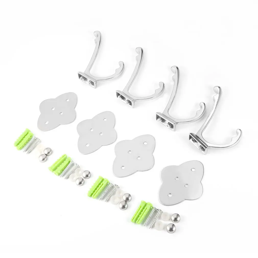 

J31 Chrome Stainless Steel Wall Hanger Hooks Coat Hat Clothes Holder Rack Hook Bathroom Bedroom Wall Mounted Rack