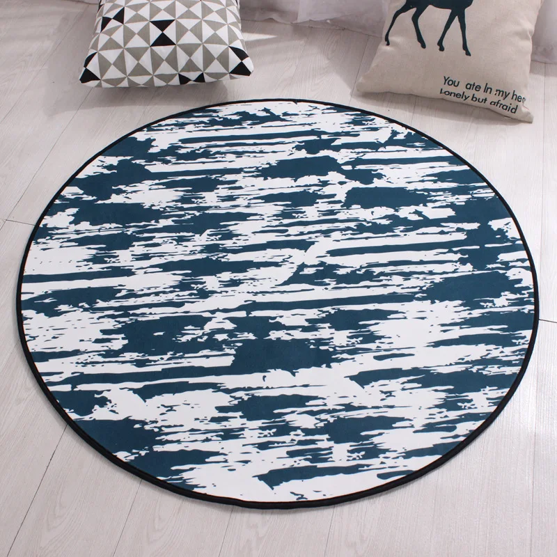 

Zeegle Artistic Round Carpet Foot Door Yoga Chair Play Mat Bathroom Hallway Carpet Area Rug Round Home Decoration