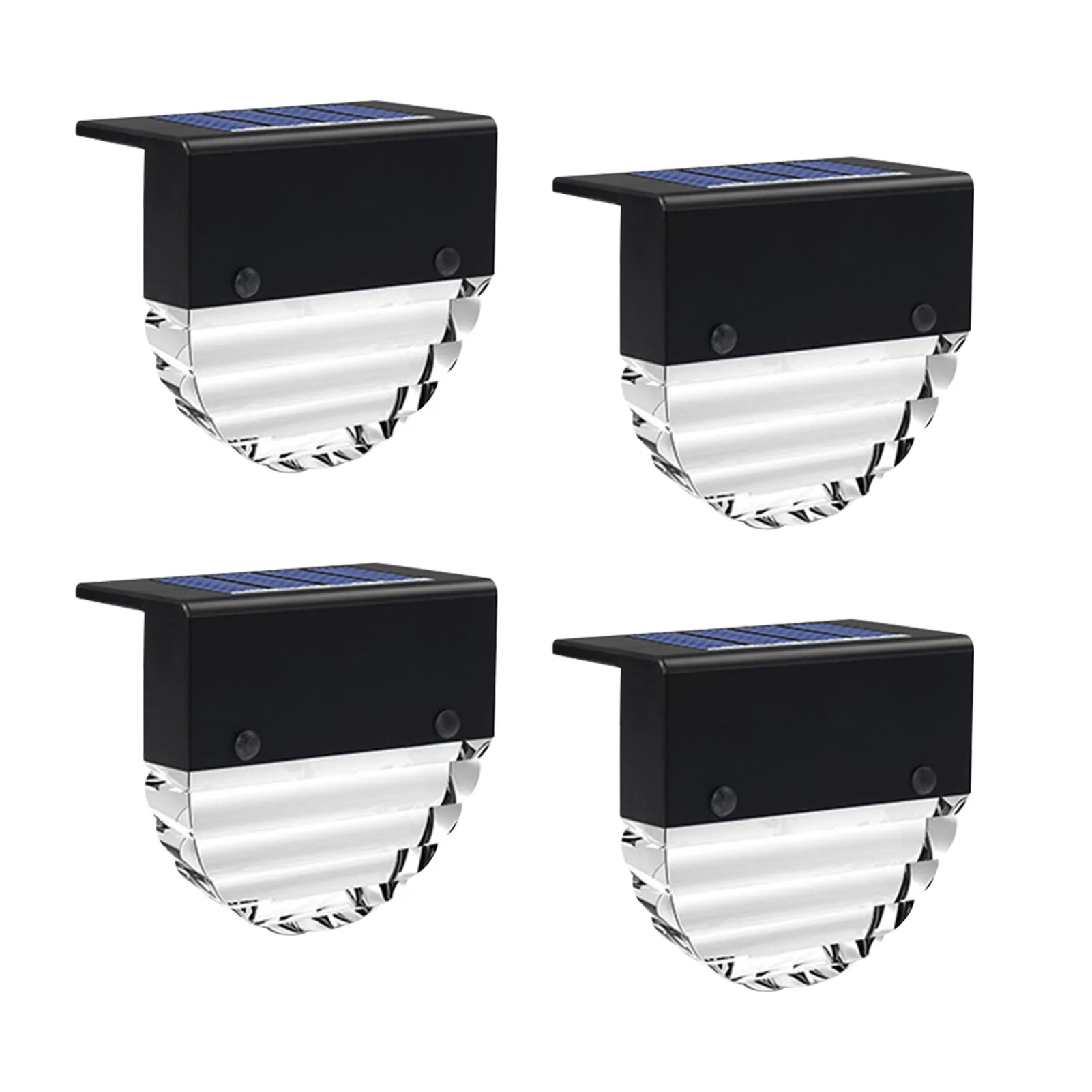 

4pcs IP55 Waterproof Patio Pathway Garden Decor ABS Auto On Off Easy Install Solar Deck Lights 2 Modes Lighting Battery Powered