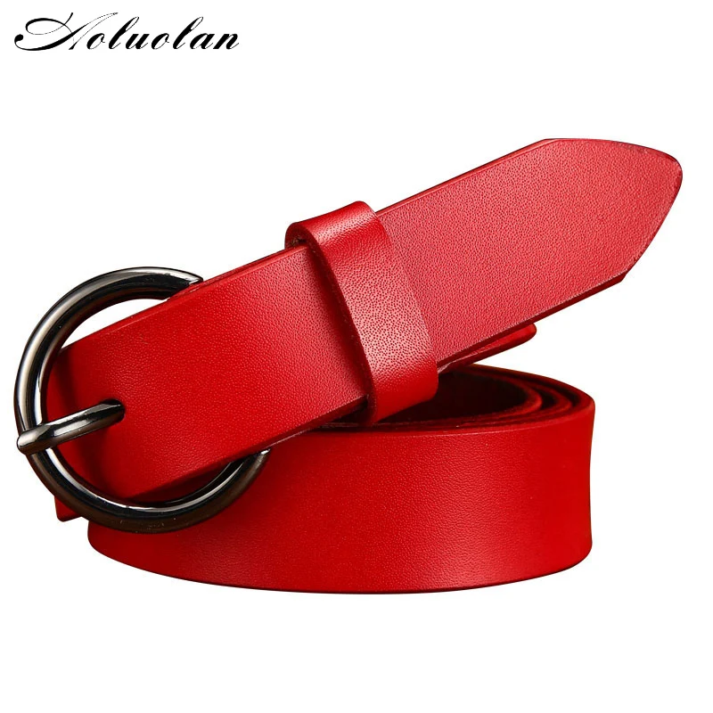 Aoluolan New pin buckle designer luxury belts for womens brand belt top quality fashion real leather belts
