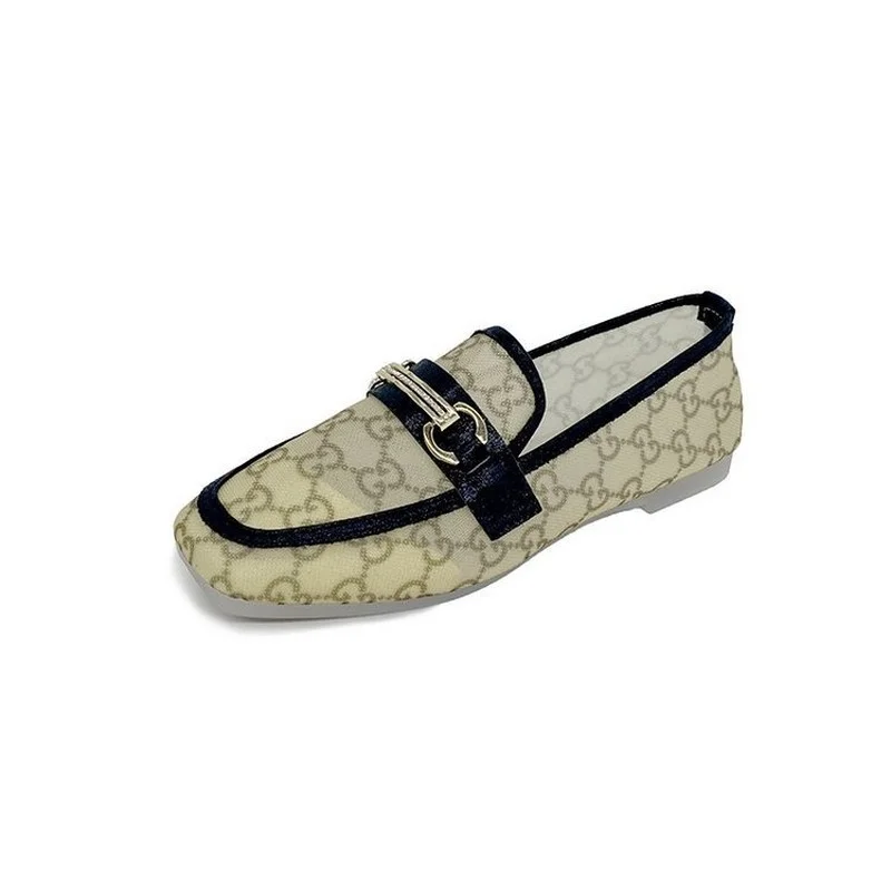 

Casual Ladies Flat Black Peas Shoes Summer Breathable Non-slip Retro Comfortable Low Heel Outdoor RoundToe Fashion Women's Shoes