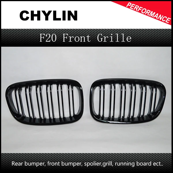 1 пара стильных автомобильных передних глянцевых черных гоночных грилей для BMW F20