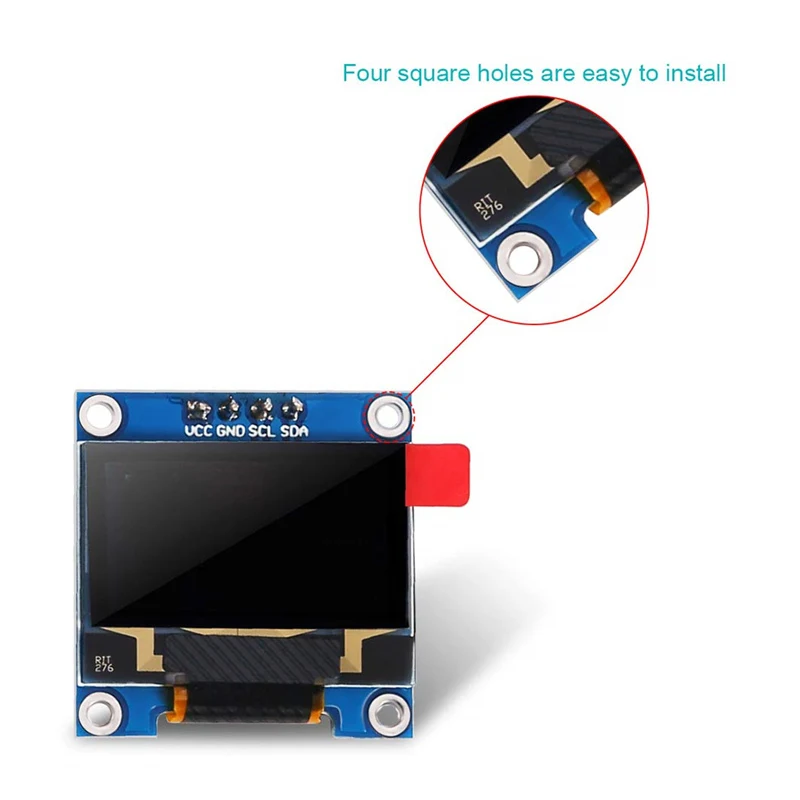 Модуль последовательного желтого синего OLED дисплея IIC 0 96 дюйма 128X64 I2C SSD1306 12864