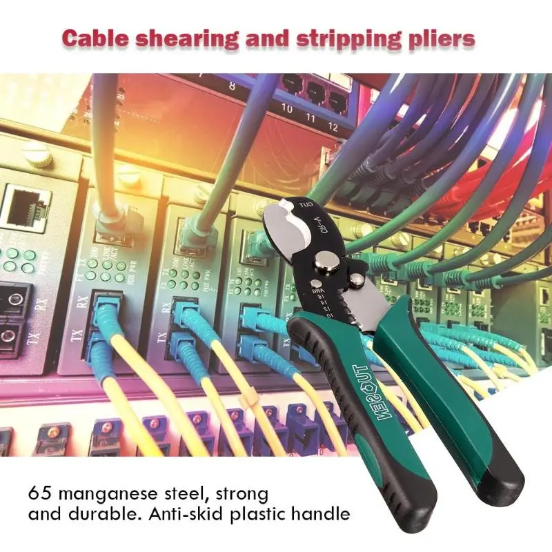3-IN-1 8inch Wire Stripper Cable Cutting Scissors Electrician Cutter Crimpper Stripping Pliers Hand Tools | Инструменты