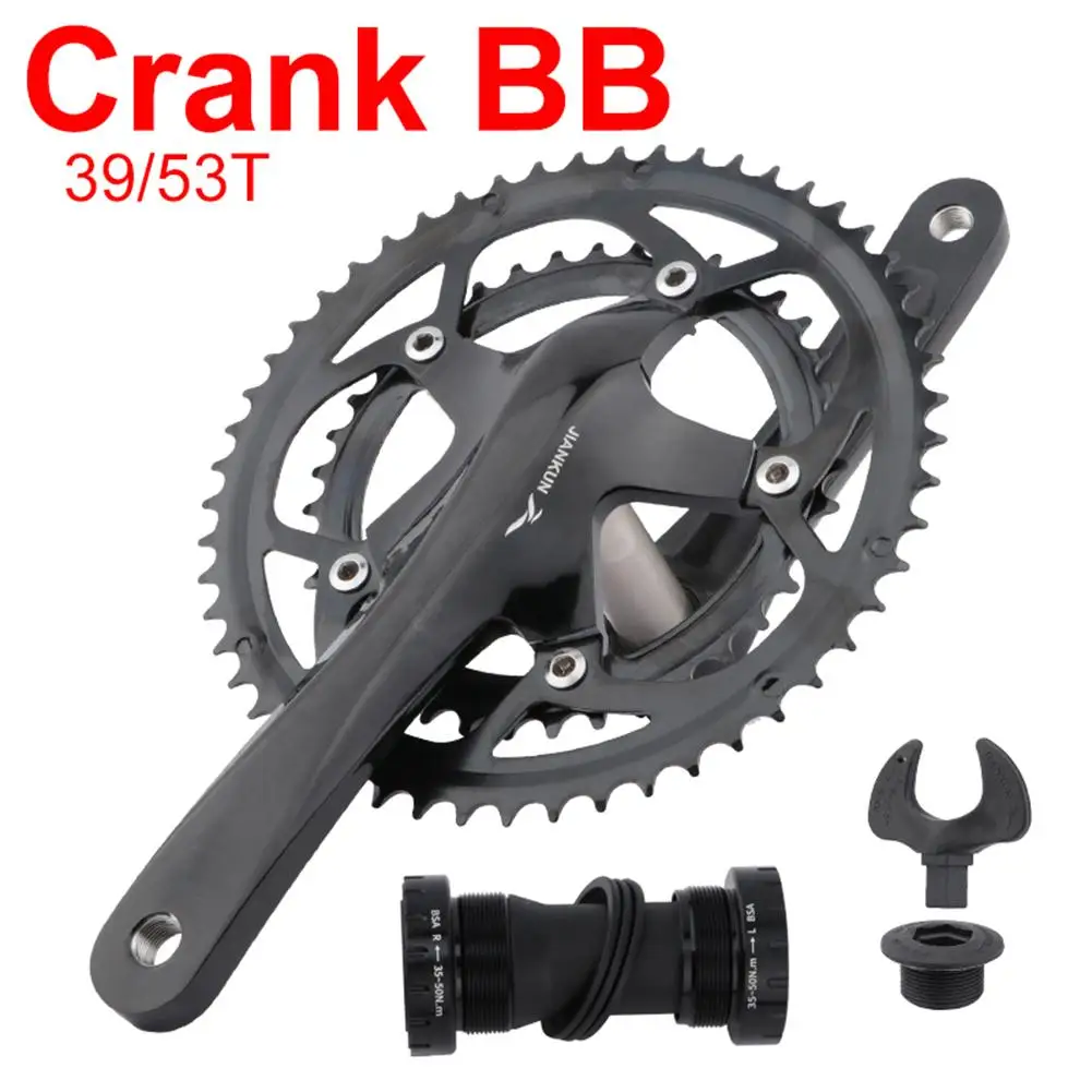 

Bicycle Crank 130bcd Hollow Double Disc 20/22 Speed Folding Bike Crank 39-53t Chain Ring For Road Bike accessories