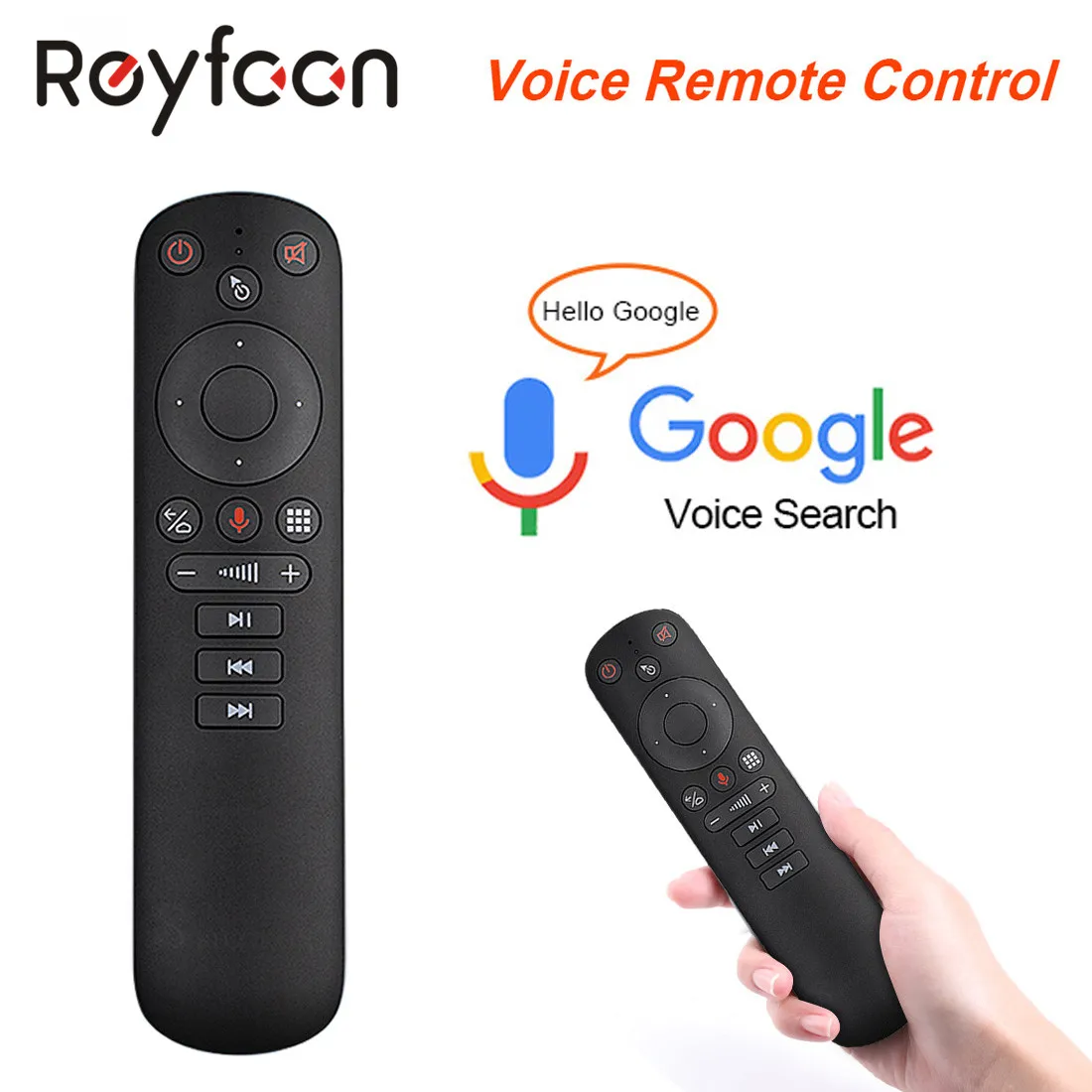 

G50S Voice Control Air Mouse with Gyro Sensing Mini Wireless G50 Smart Remote Backlit For Android tv box PC PK G10 G10S G20 G30