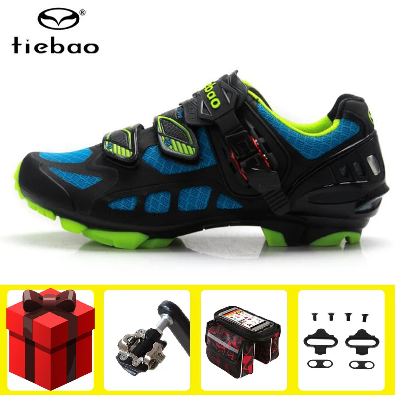

Tiebao Cycling Shoes add Bicycle SPD pedal set Breathable Mountain Bike Shoes Cycle Bicycle men Sneakers women Mtb Shoes