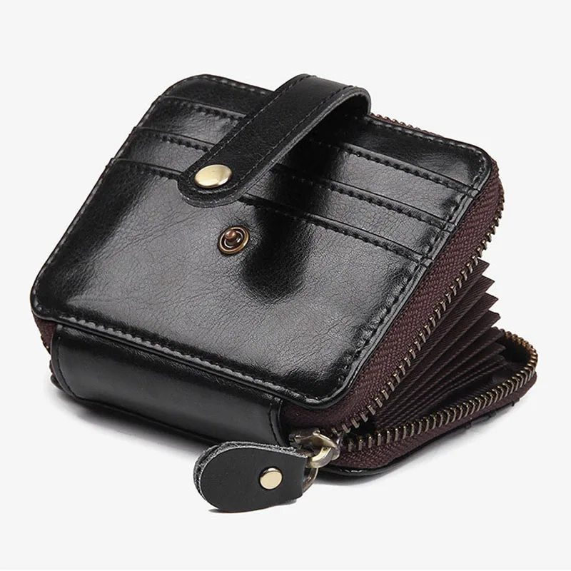 Мужской тонкий кошелек с RFID блокировкой минималистичный бумажник передним