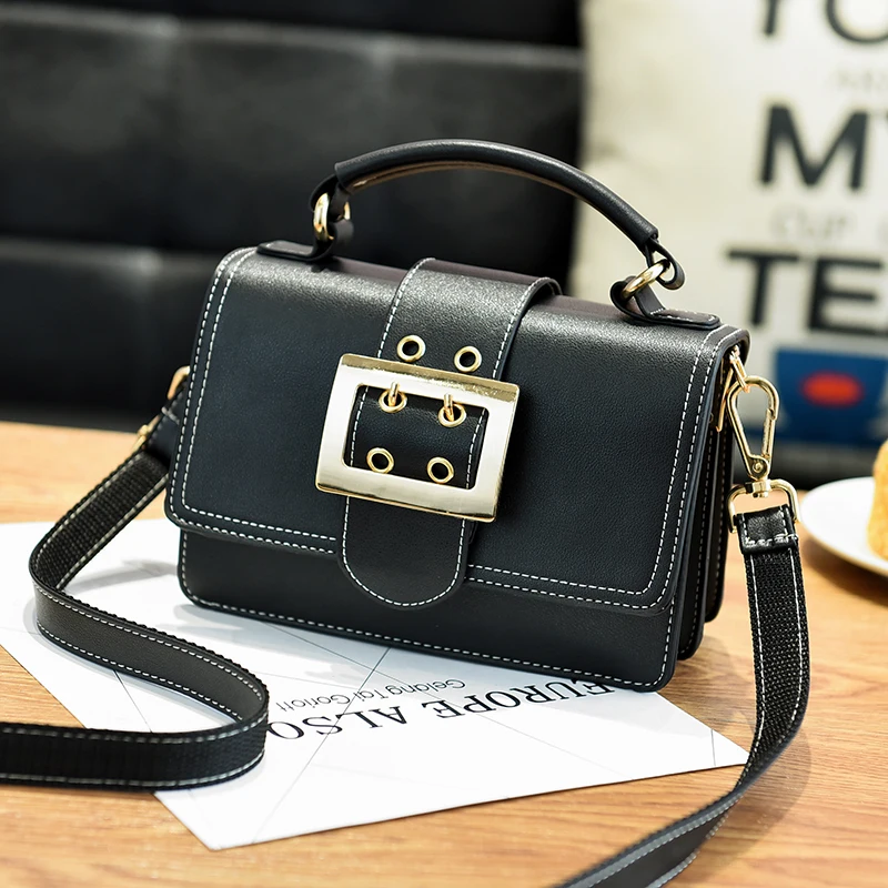 

Solid Leather Flap Ladies Crossbody Bags Durable Concise Small Handbags Female Shoulder Bags Elegant Simple Daily Shoulder Pouch