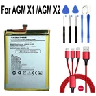 YDLBAT 100% новый Аккумулятор 6000 мА  ч для AGM X1 для AGM X2 X2 SE аккумуляторы + USB-кабель + набор инструментов