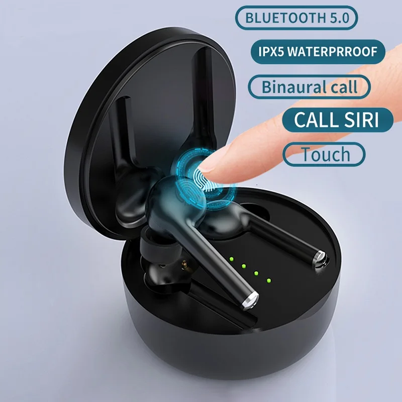 5 0 Bluetooth наушники TWS беспроводные с микрофоном спортивная водонепроницаемая