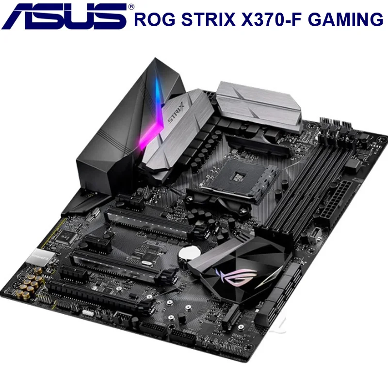 Get Socket AM4 Asus ROG STRIX X370-F GAMNING Motherboard AMD X370 DDR4 64GB PCI-E 3.0 M.2 SATA III Desktop Asus X370 Mainboard AM4