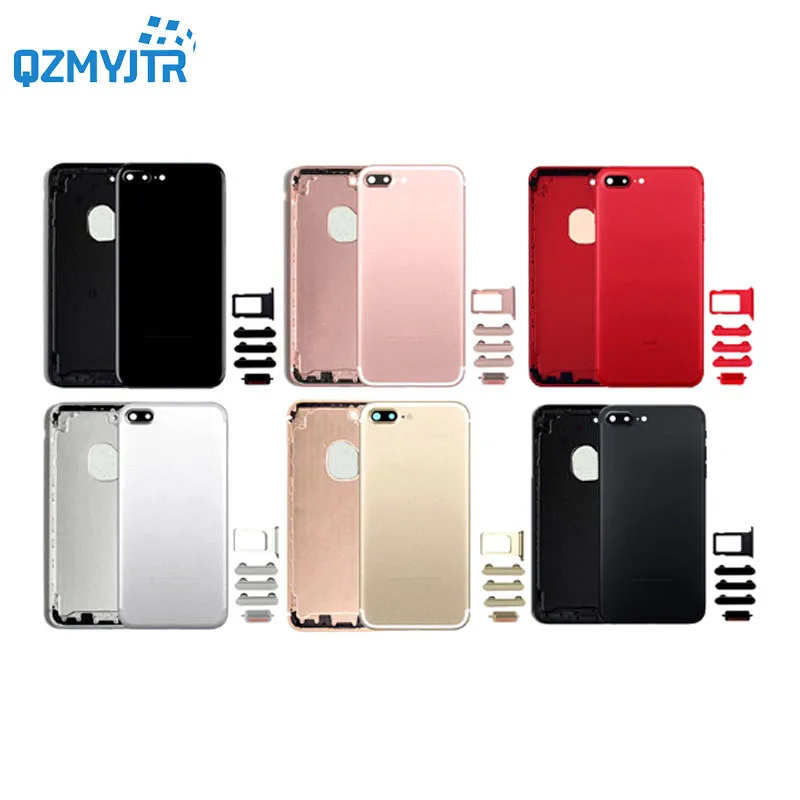 Для iphone 7 задняя крышка корпус батарея задняя дверь Чехол средняя рамка Шасси с боковой сборка кнопок для iphone 7 plus