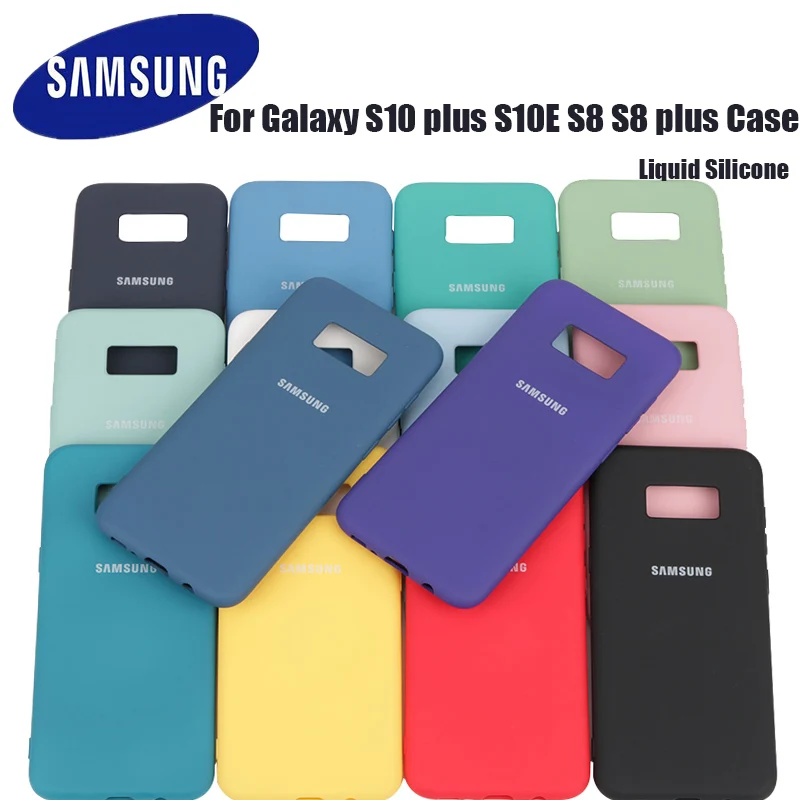 Чехол для Samsung Galaxy S10 Plus e + противоударный мягкий чехол из жидкого силикона S8