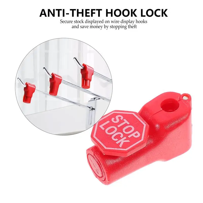 100pcs Anti Theft Peg Lock Shop Security Display Hook Plastic Stop Locks | Канцтовары для офиса и дома