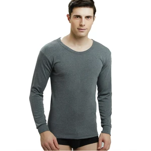 2 шт.лот, Брендовое мужское термобелье из хлопка, мужской топ на осень и зиму, подштанники, футболка с длинным рукавом