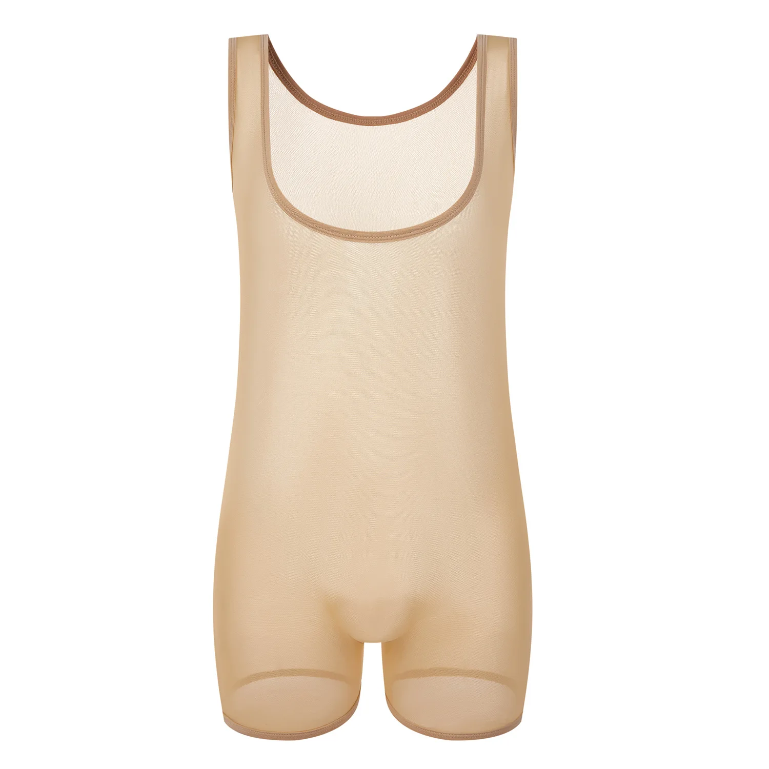 Хит продаж мужское нижнее белье прозрачный сетчатый сексуальный комбинезон