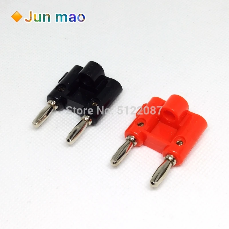 2 шт./лот двухрядный 4 мм разъем типа банан адаптер со спикером двухпозиционный