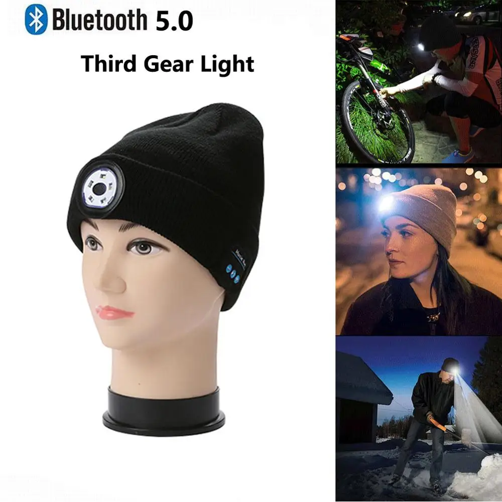 BGreen Bluetooth музыкальная вязаная шапка свитер Кепка беспроводные наушники
