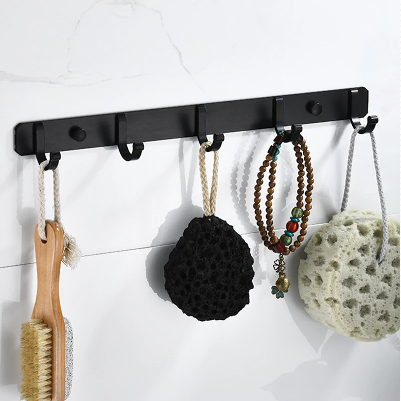 Черный крючок для халата крючки полотенец в ванную комнату сумка шляпы настенная