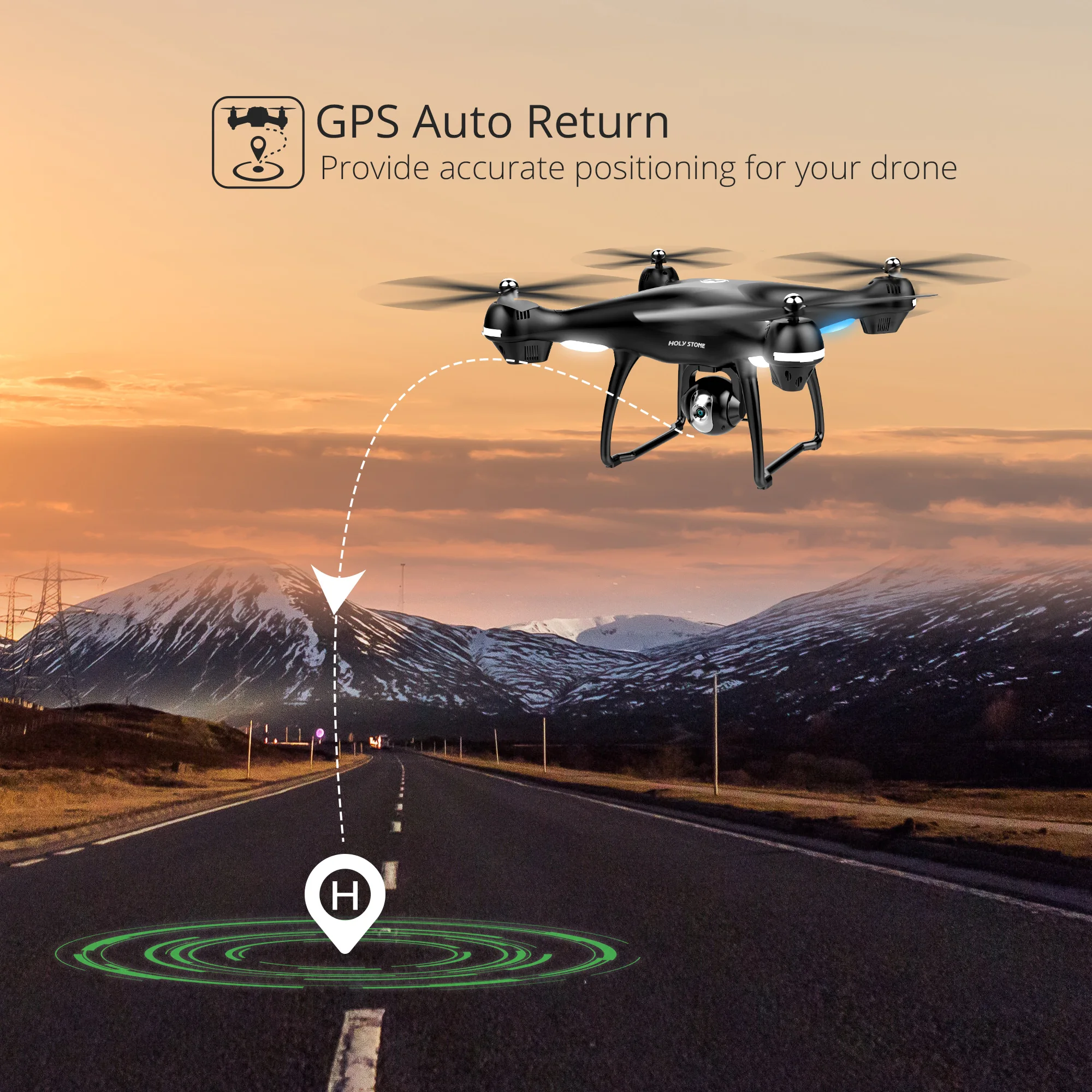 Holy Stone HS100 gps Дрон с 1080P 720P HD камерой FPV Wifi 120 ° FOV широкоугольный вертолет камера квадрокоптера RC дроны