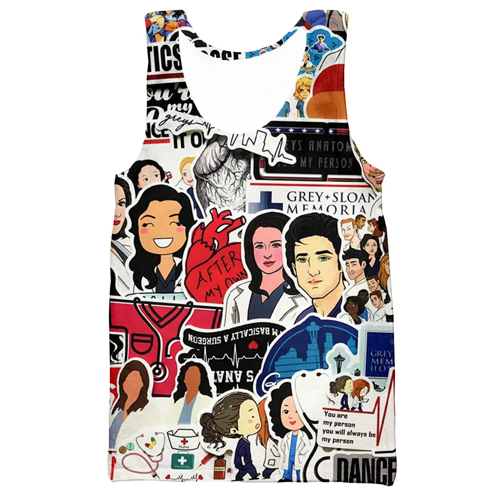 Жилет анатомический Greys для мужчин и женщин новинка модный крутой жилет с 3D