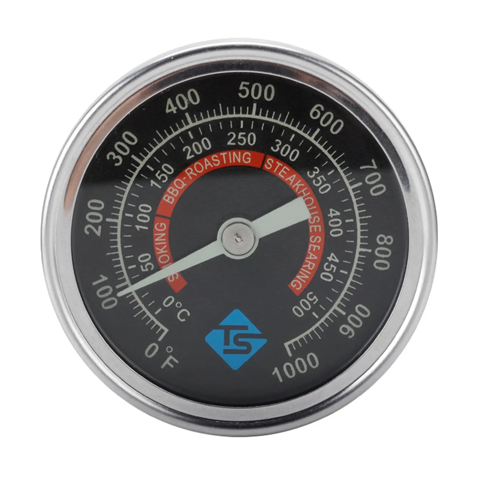 

1PC Household Grill BBQ Fluorescent Oven Thermometer Temperature Gauge Stainless Steel BBQ Thermometer Kitchen Baking Tools