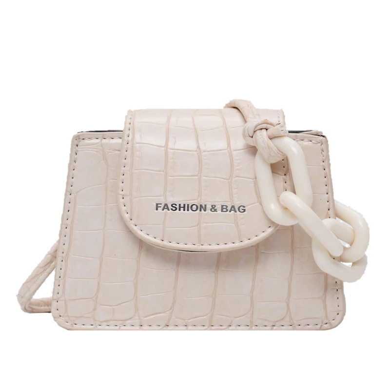 Супер-мини сумки через плечо из искусственной кожи с толстой цепочкой для женщин