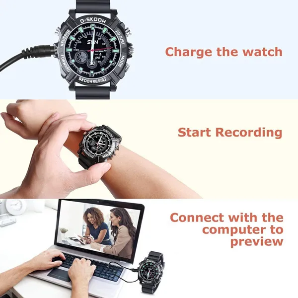 Full HD 1080P Video Recorder Mini Camera Watch with Cameras IR Night Vision Motion Detection Wireless Micro Camcorder Action Cam |