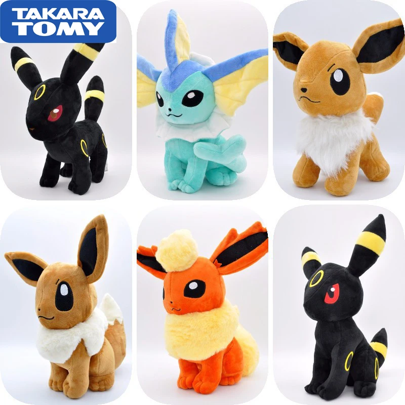 TAKARA TOMY pokemon 6 style Eevee плюшевые игрушки Vaporeon Flareon Umbreon для детей|Персонажи