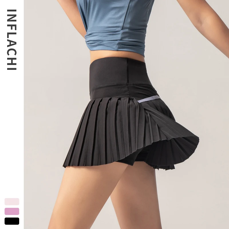 Женские спортивные теннисные юбки юбка для гольфа шорты фитнеса с высокой талией