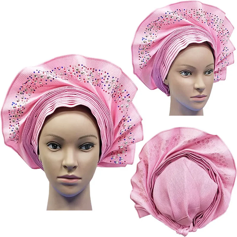 Головной убор Aso Oke Gele в африканском стиле высококачественная нигерийская