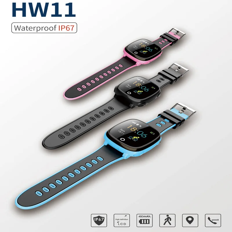 Детские Смарт-часы HW11 с GPS Bluetooth шагомером позиционированием IP67