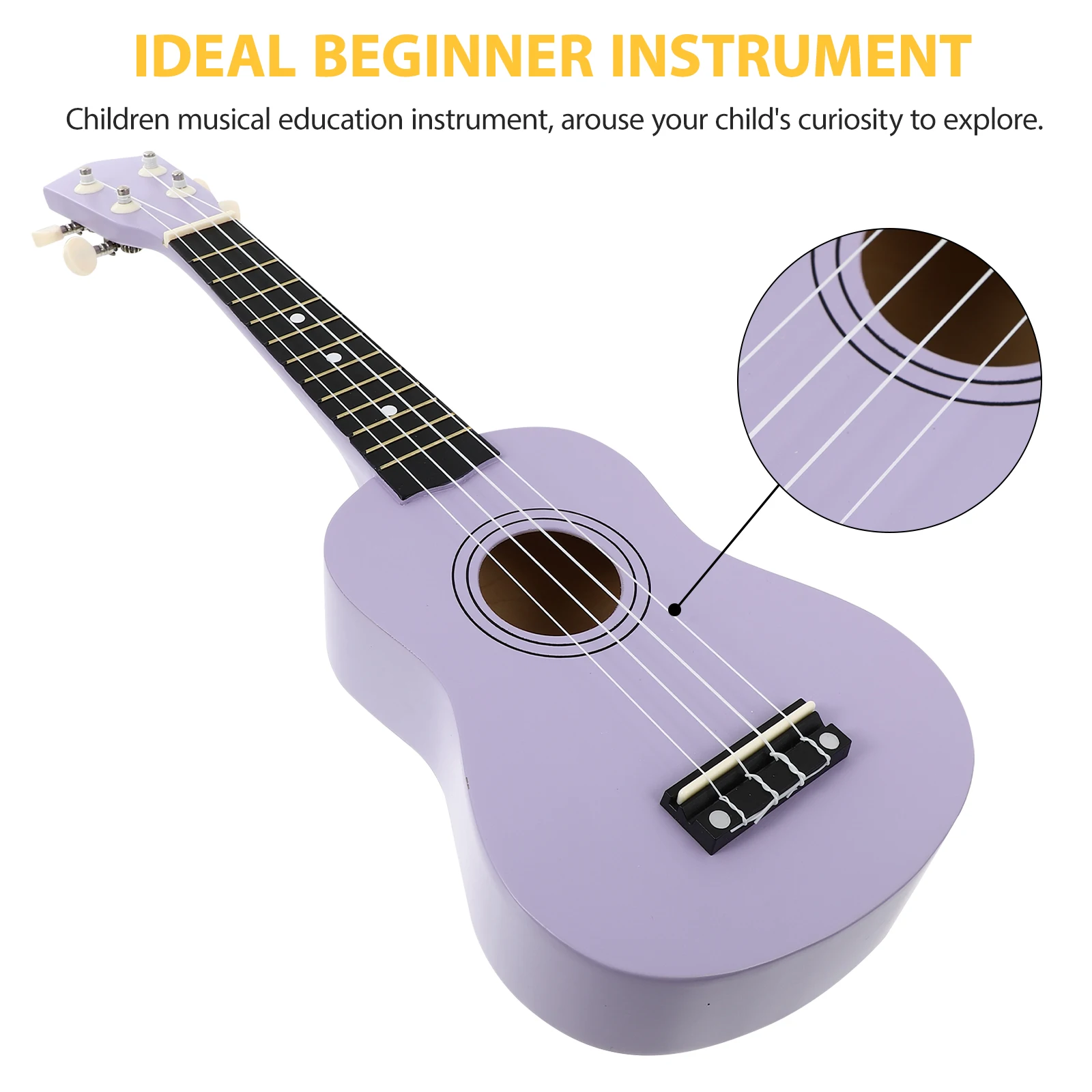 

1pc Wooden Educational Portable Small Children Small Ukulele Children Ukulele Ukulele Musical Instrument