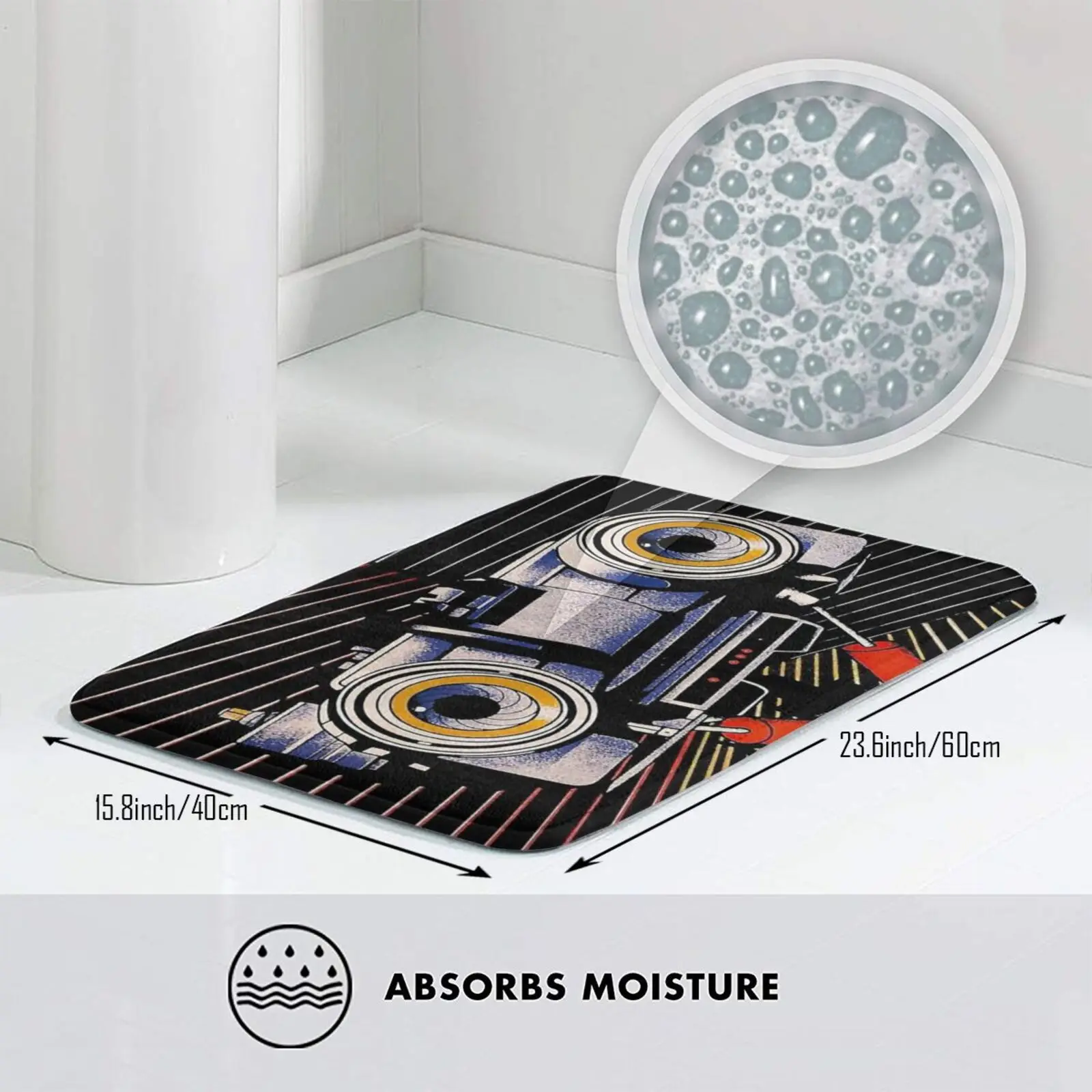 Номер 5 живой! Мягкий нескользящий коврик подушка для Джонни смешной милый робот