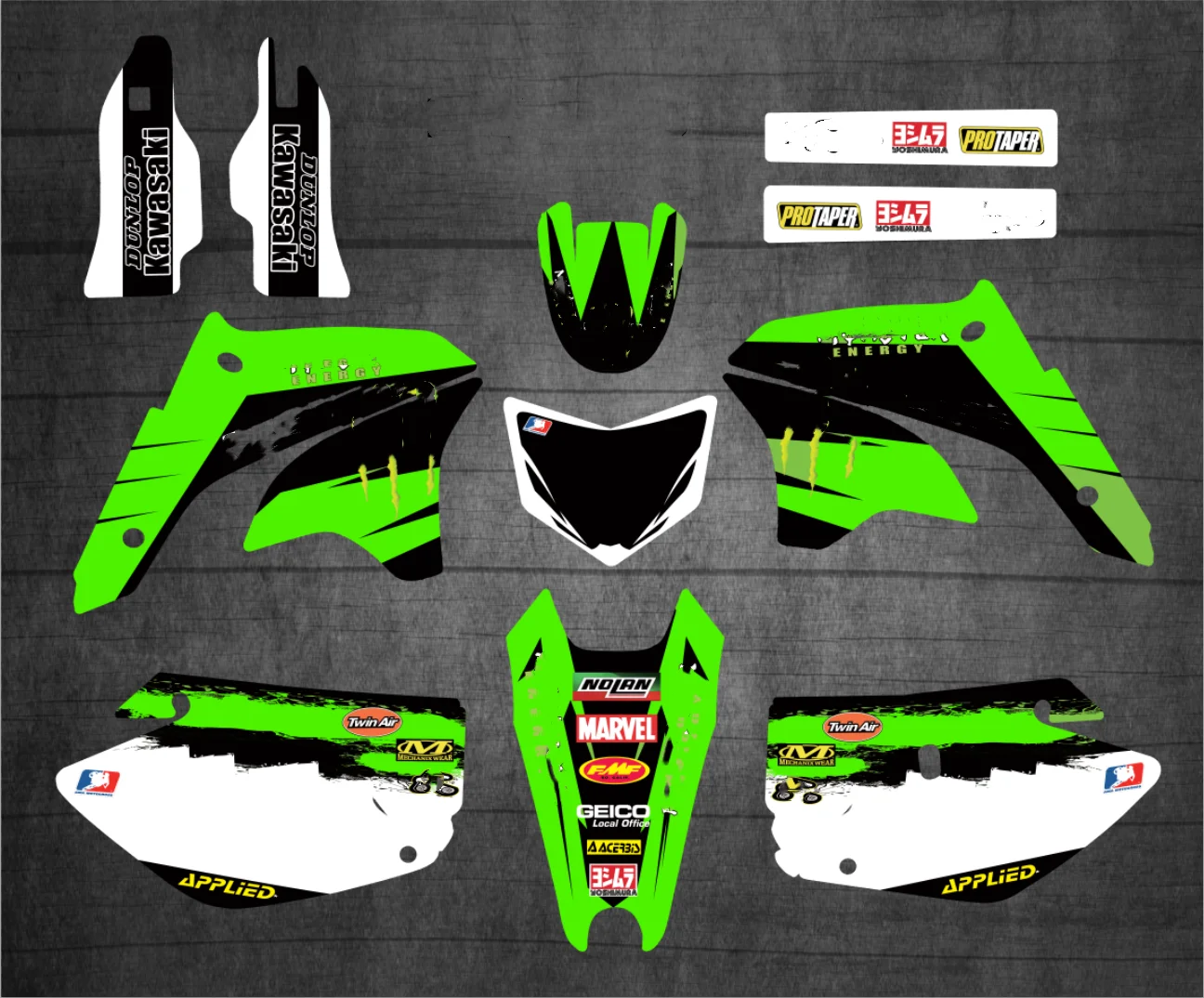 Наклейка на мотоцикл 3M графические наборы для KAWASAKI KLX450 KLX 450 2008 2009 2010 2011 2012 2013 2014 2015