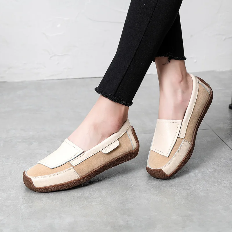 

Slip on Shoes for Women Leather Loafers Women's Flats Shoes 2021 Women Casual Shoes Ladies Shoes Mujer