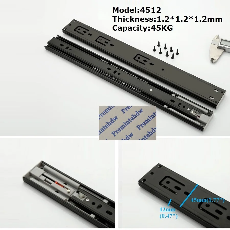 Черный Съемный телескоп с нажимом для открытия отскока 3 складки шариковый