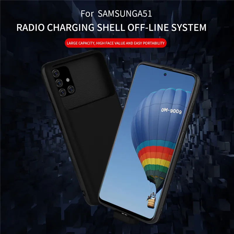 For Samsung Galaxy A71 A51 5G Magnetic Battery Charger Case Silicone shockproof Phone Power bank Case Back clip battery Cover
