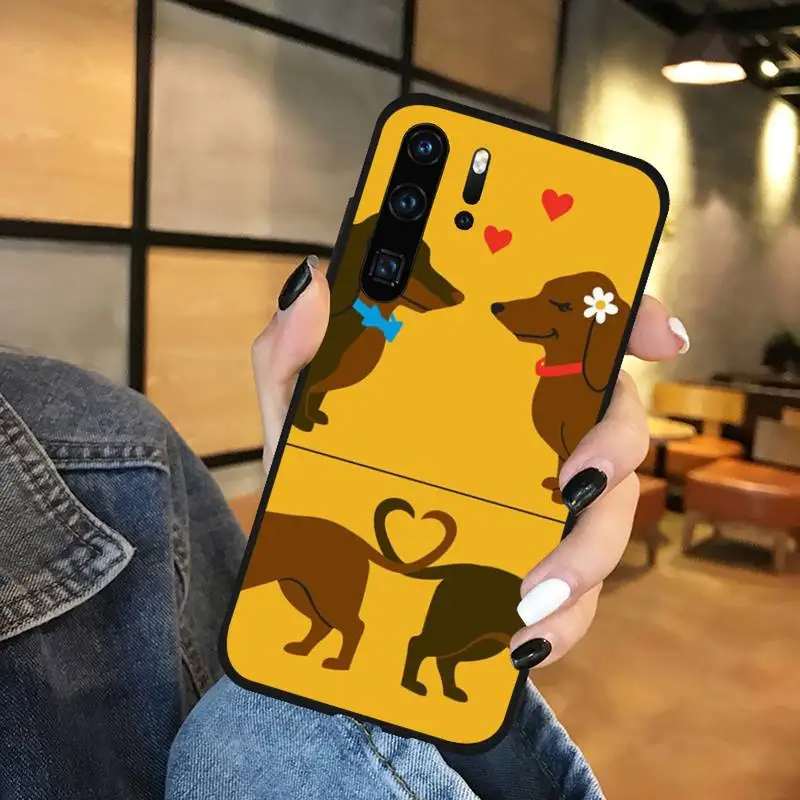 

Animal Dachshund Doberman dog Phone Case Funda For Huawei P9 P10 P20 P30 Lite 2016 2017 2019 plus pro P smart