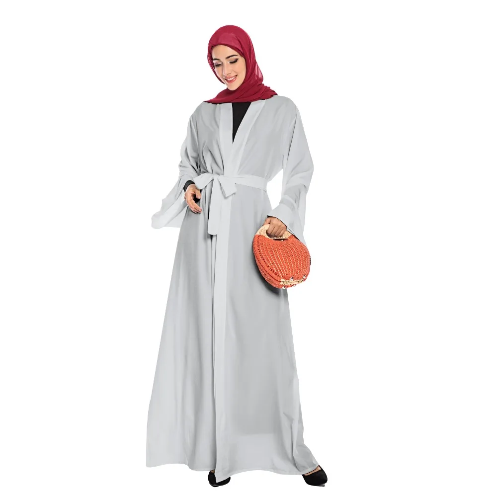 Элегантное мусульманское Открытое платье abaya Макси кардиган кимоно для вечеринок длинные халаты Jubah Ближний Восток Eid Рамадан Арабский исламский
