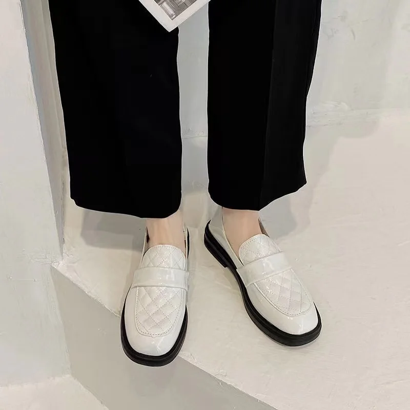 

2021 spring and summer women's loafers pump flats oxford shoes fashion white black zapatos mujer
