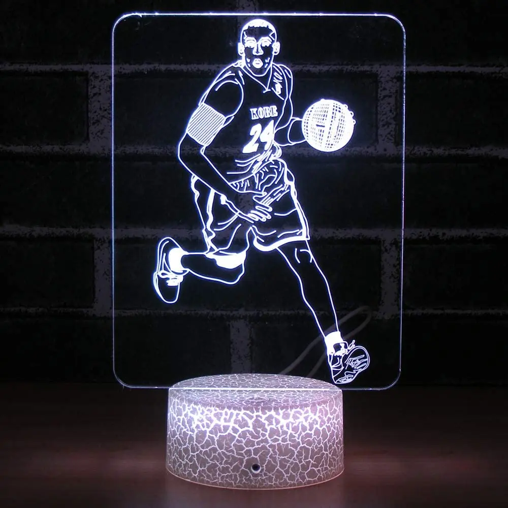 

2021 New Kobe Bryant Night Light Basketball LED Lamp for Adult or Kids as Birthday Gift or Holidays Present