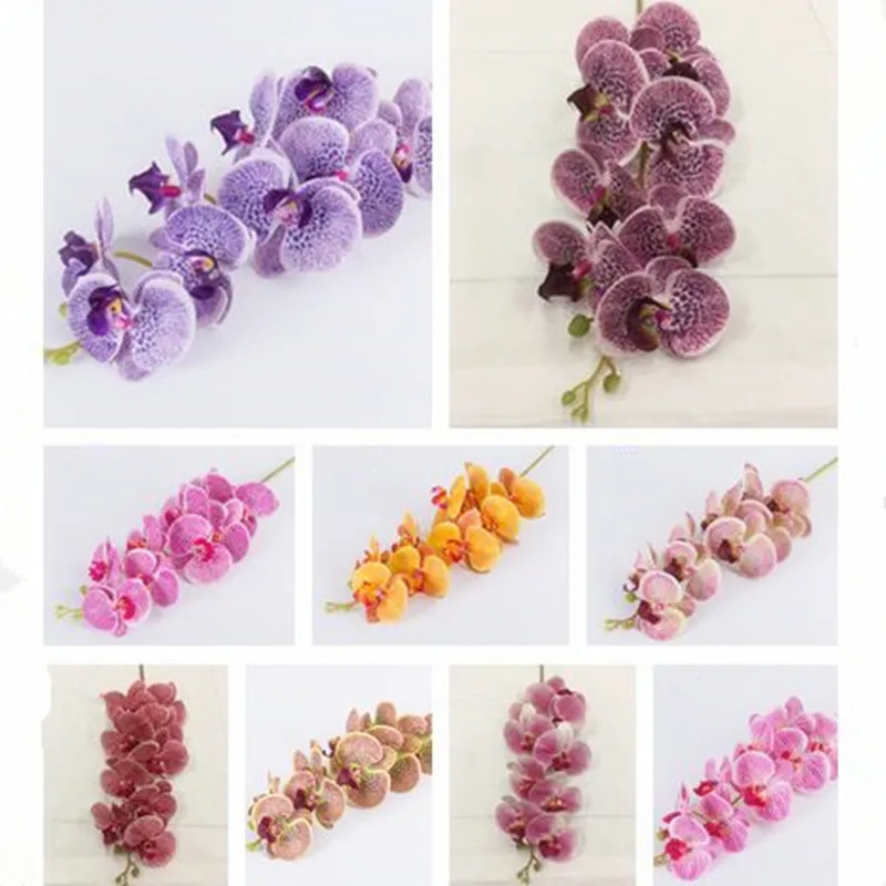 

one artificial Phalaenopsis orchid flowers real touch latex high quality butterfly orchids stem plant silicone flowers