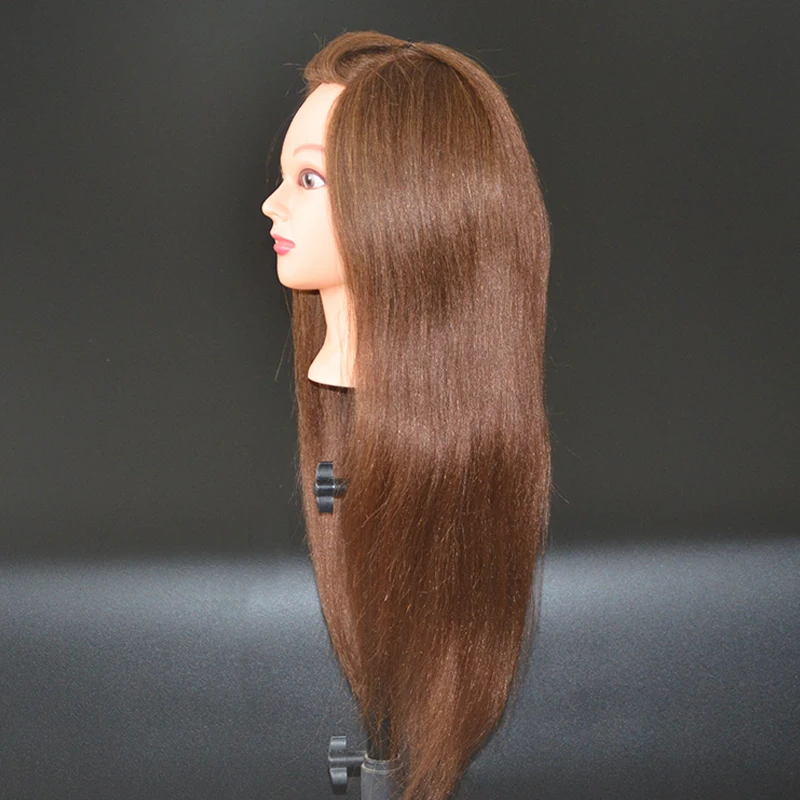 Голова для обучения натуральным волосам в виде животных 20 дюймов светильник